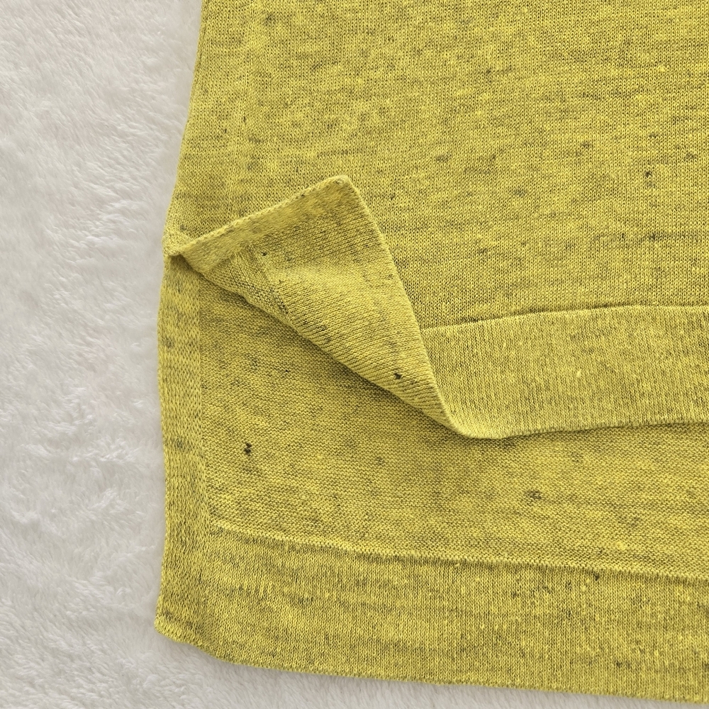 Eileen Fisher Linen Blend Oversized Sweater Yellow Green L - Picture 5 of 11